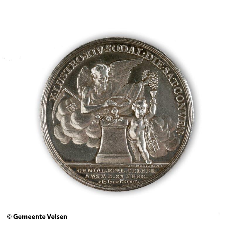 Foto van Div. ong. F: penning 50 jarig bestaan Saturdagse Krans Amsterdam