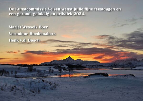 Eerste afbeelding op de Feestdagenwens Kunstcommissie pagina